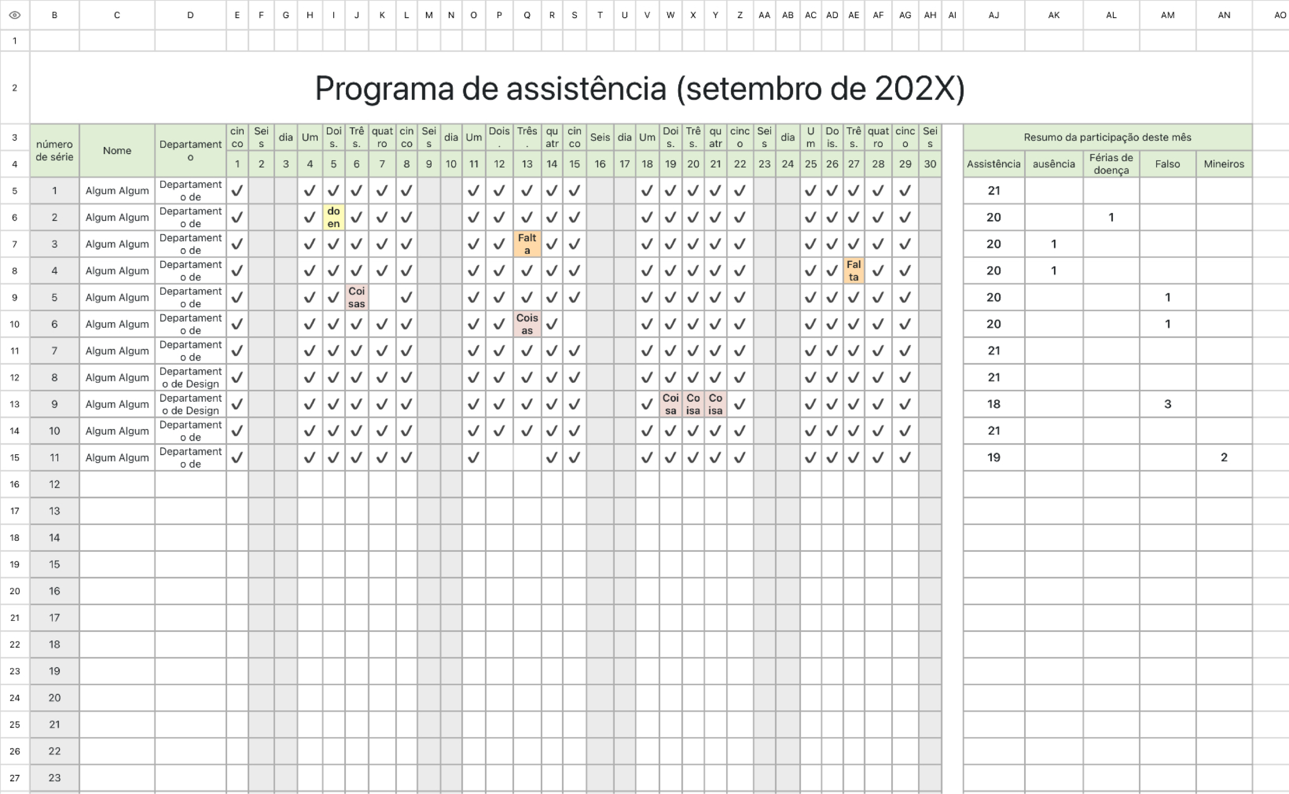 Lista de presença 1